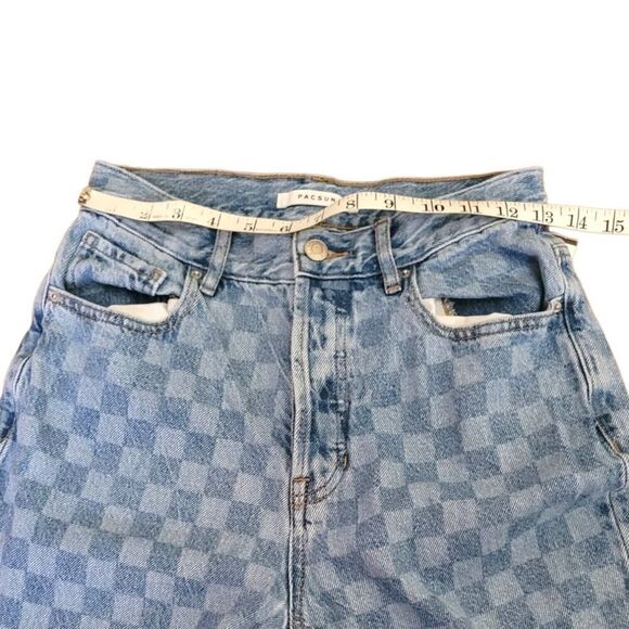 Pacsun Jeans Pacsun Eco Checkerboard High Waisted Straight Leg Jean SZ 26 - Picture 4 of 5